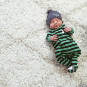 Baby fletcher, sleeping at the Midwifery.
